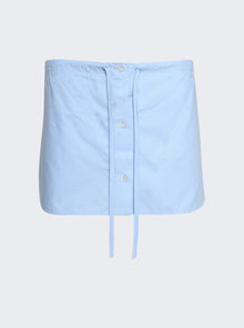 Women | alexanderwang | Drawstring Mini Skort Chambray | Blue
