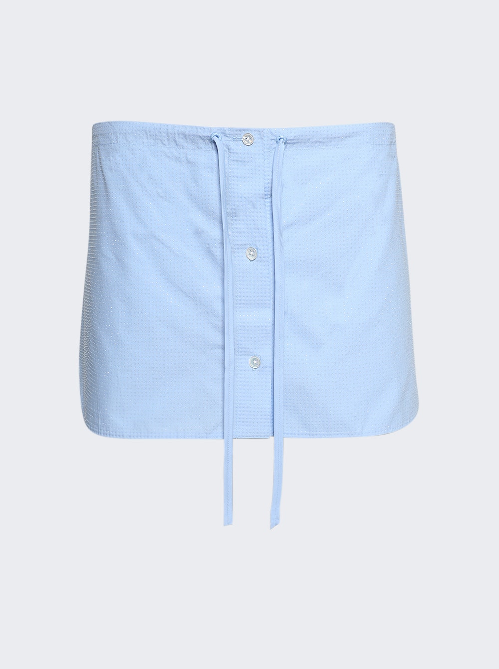 Women | alexanderwang | Drawstring Mini Skort Chambray | Blue