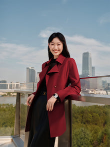 Wool Trench Coat | Red