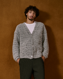 Fuzzy Cardigan | Glacier Gray