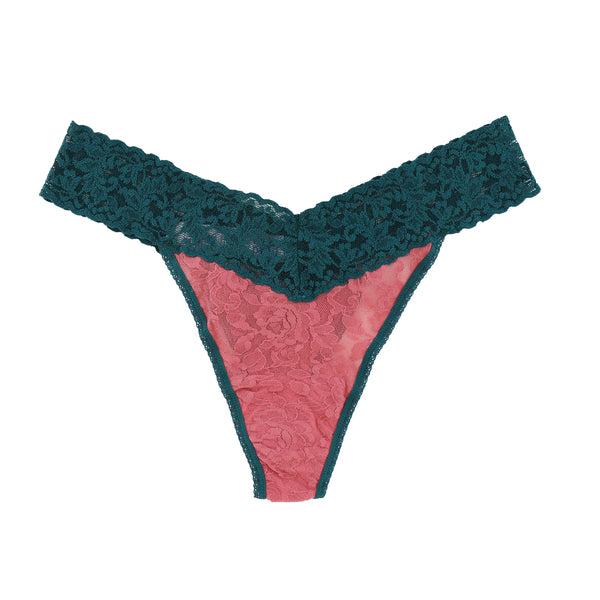 Signature Lace Original Rise Thong | Pnks x Evrg