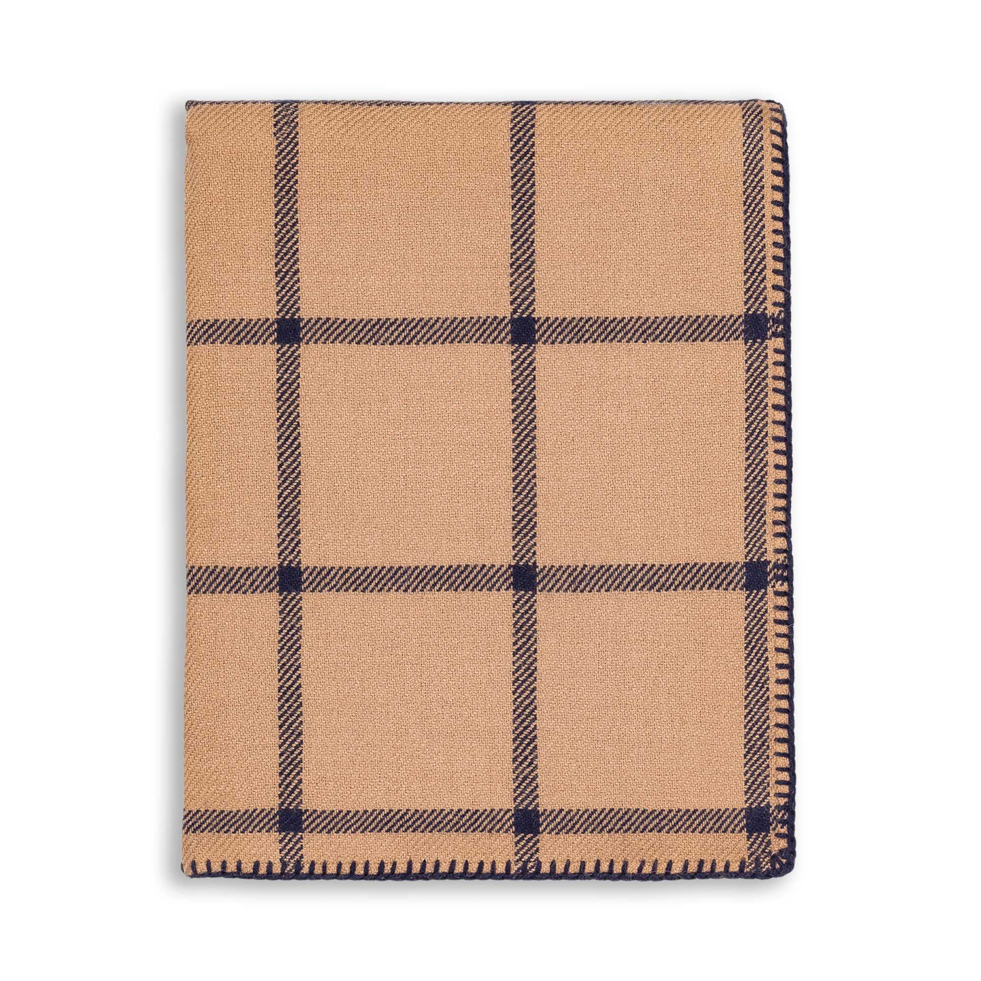 Graydon Throw | Camel / Navy