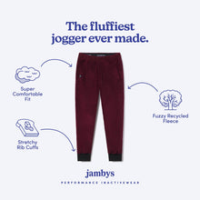 Sherpa Fleece Lounge Joggers | Cabernet/Black