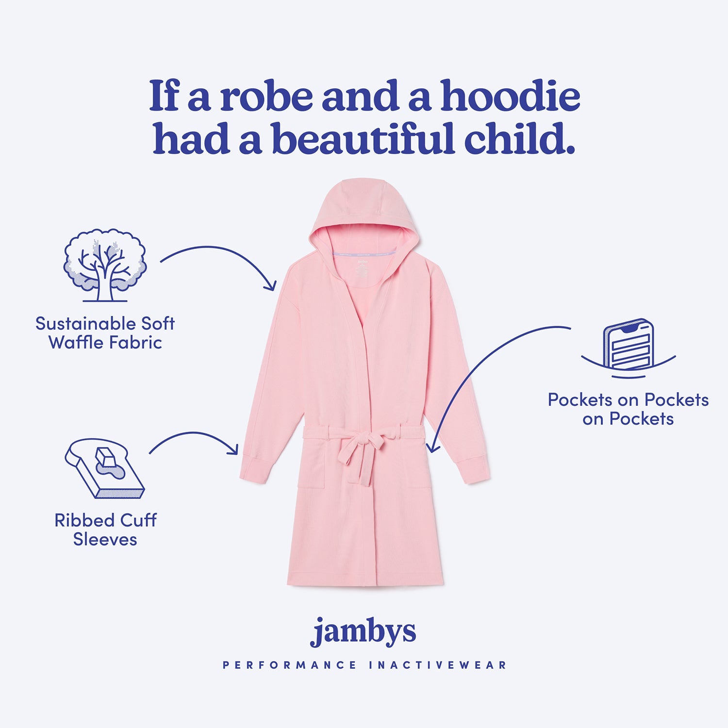 Modal Waffle Spa Robe | Flamingo