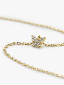 Souryaz Butterfly Necklace | 14K Gold on Sterling Silver | Cubic Zirconia