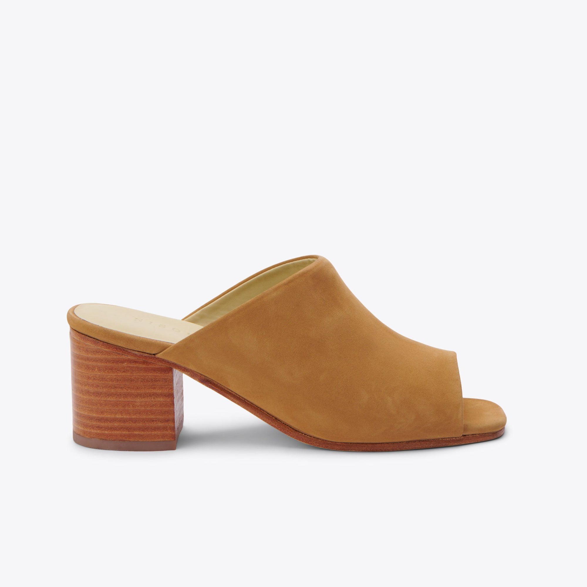 Paloma Open Toe Mule Sand Women's Leather Heel Nisolo