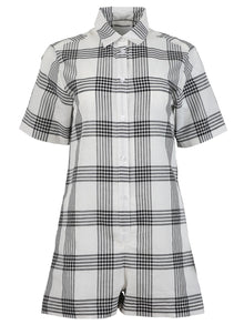 Women | Lisa Marie Fernandez | Tennis Playsuit And White Check | Black