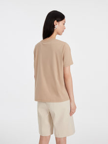 T-SHIRT With A Floral Design | Beige