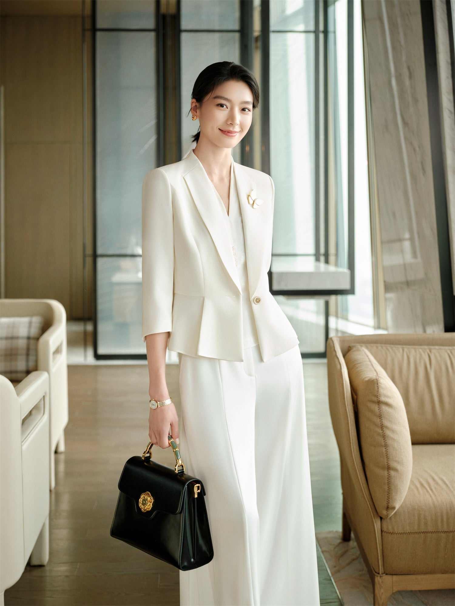 Heavyweight Silk Jacket | White