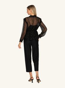 Avelina Blouse | Black Polka Dot