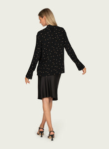 Rhiannon Blouse | Black Polka Dot
