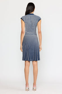 Kris Dress | Pinstripe Navy