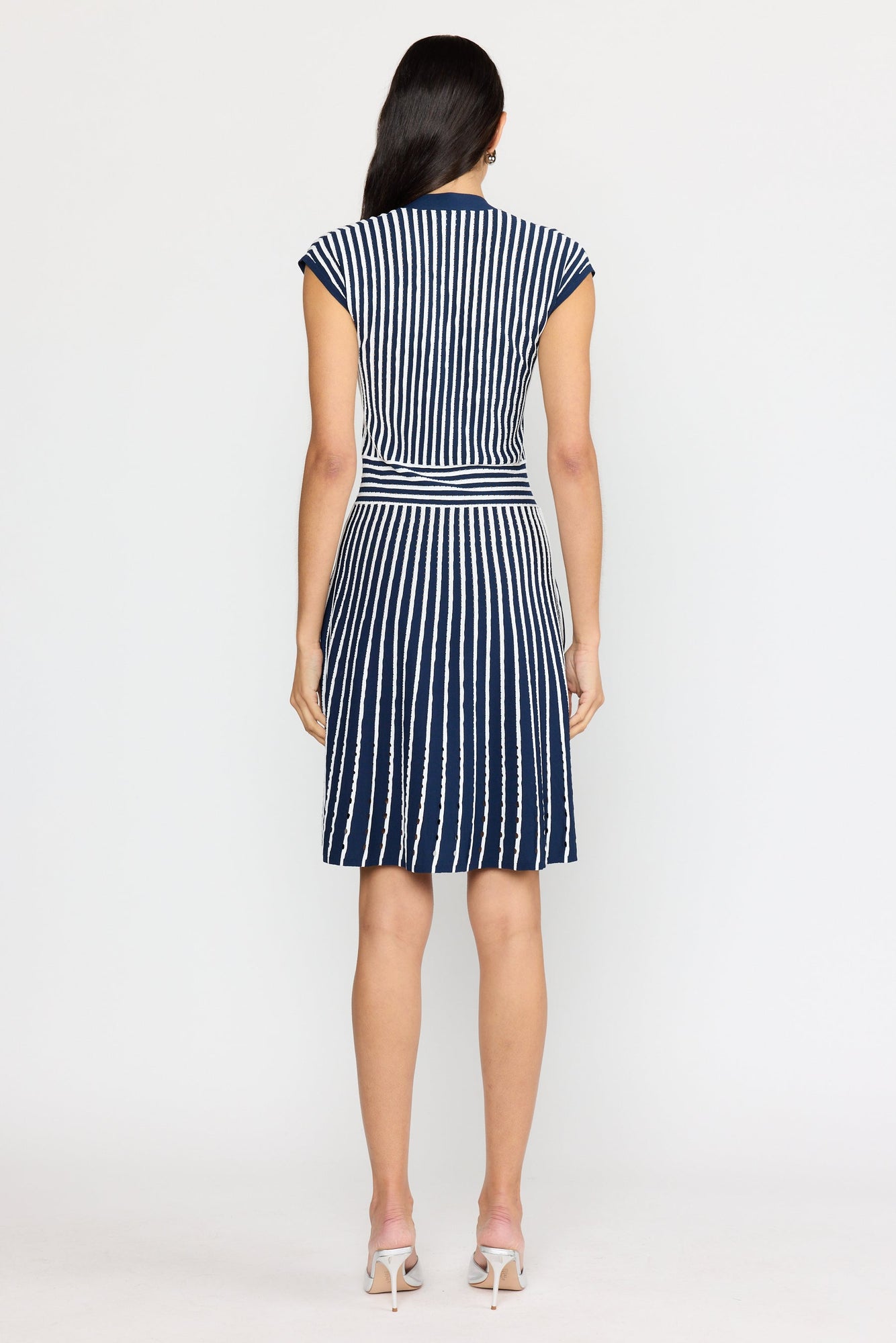 Kris Dress | Pinstripe Navy
