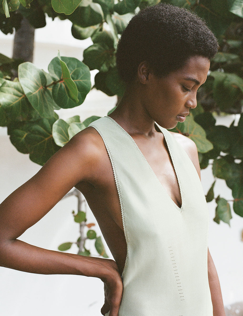 Womens | The Twist-Back Dress | Sage