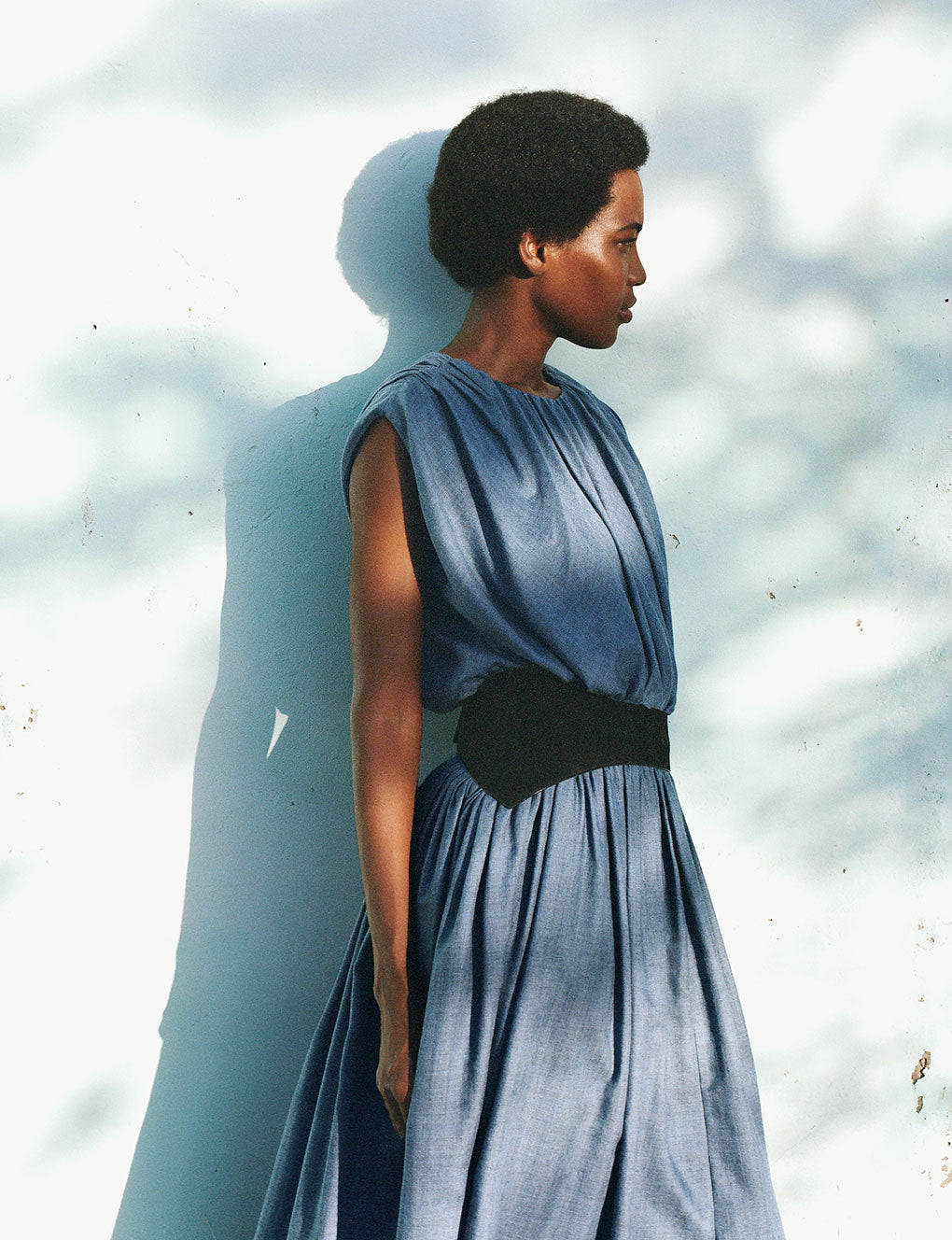Womens | The Soft Gathered Dress | Chambray