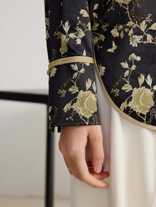 Chinese Style Jacquard Shirt | Black