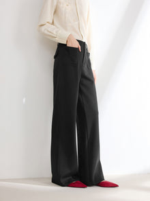 Practical Pockets Straight Leg Pants | Black