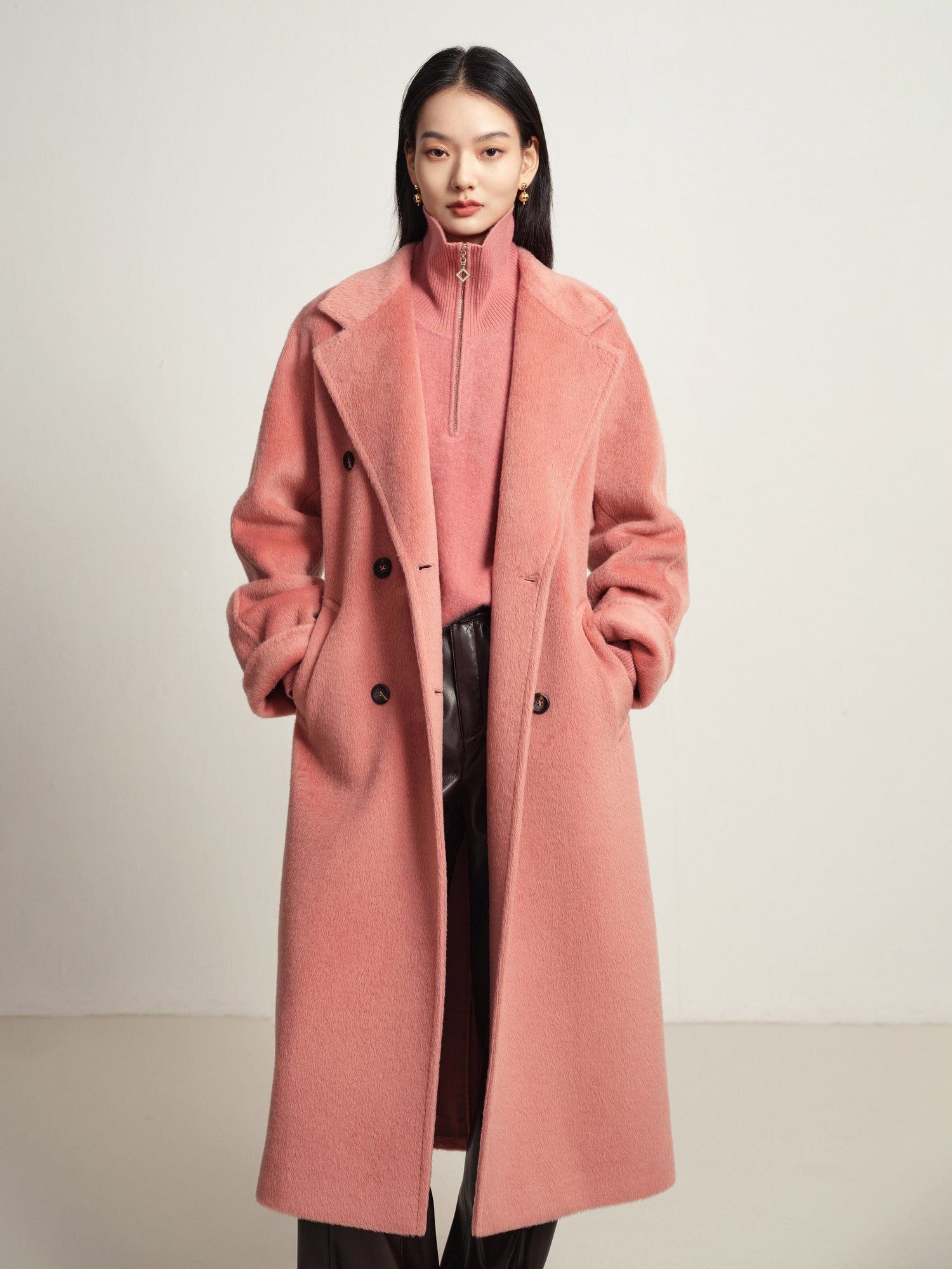 Wool Coat | Pink