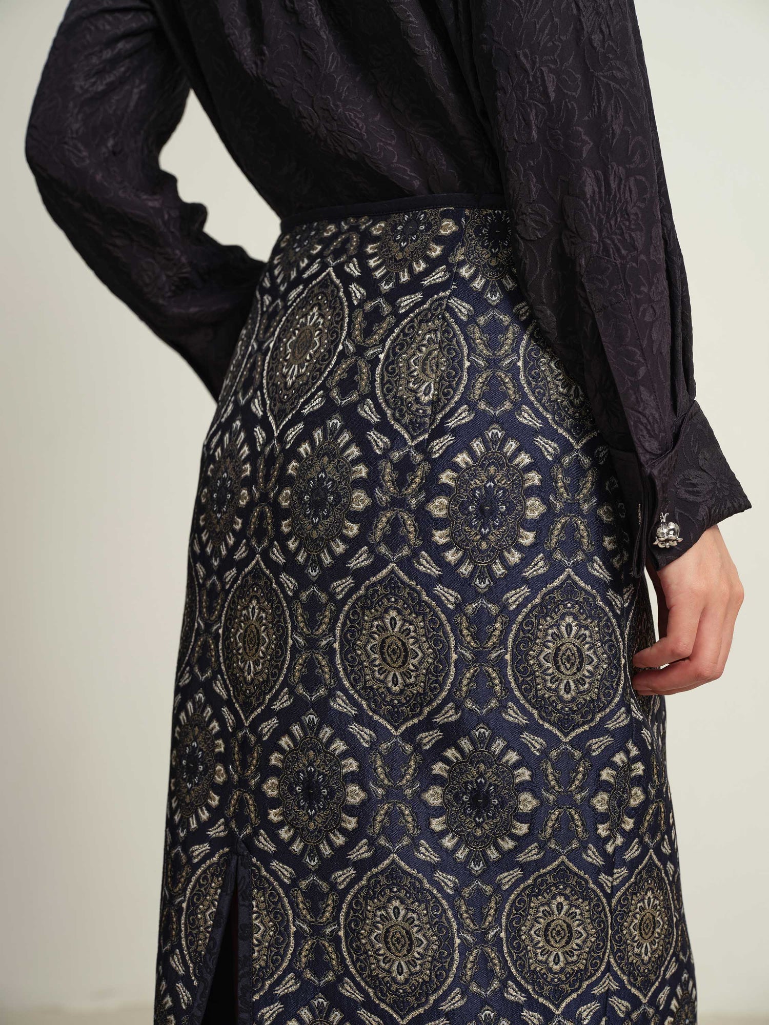 Ethnic Skirt | Navy