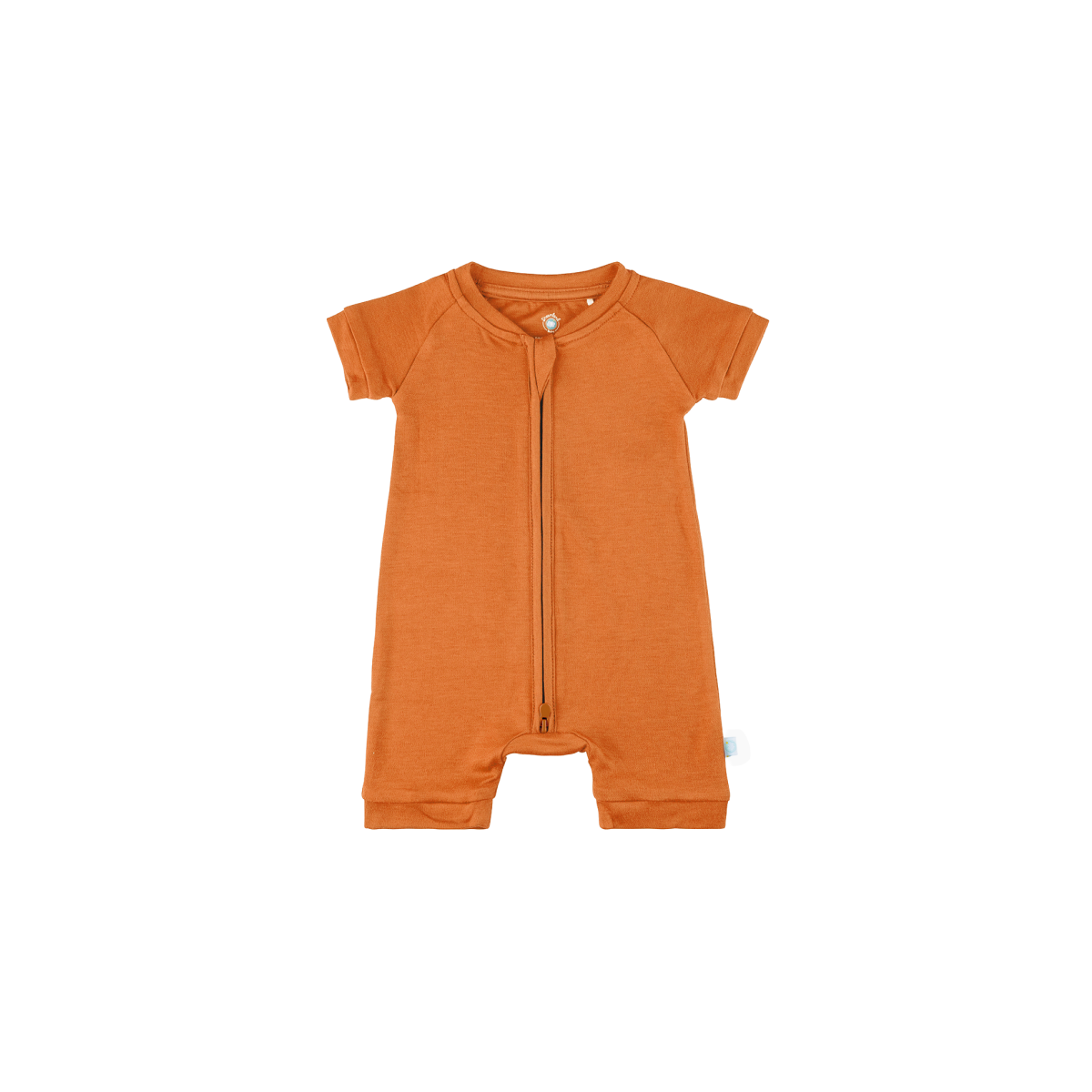 Baby Short-Sleeve Bamboo Romper | Rust