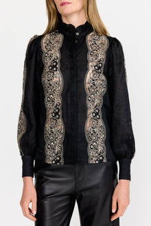 Riley Top | Onyx Embroidery