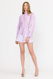 Riley Top | Lilac Embroidery