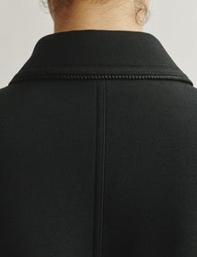 Womens | The Marlene Jacket in Structured Wool-Silk | Black
