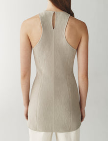Womens | The Silo Top in Striated Silk | Carbon