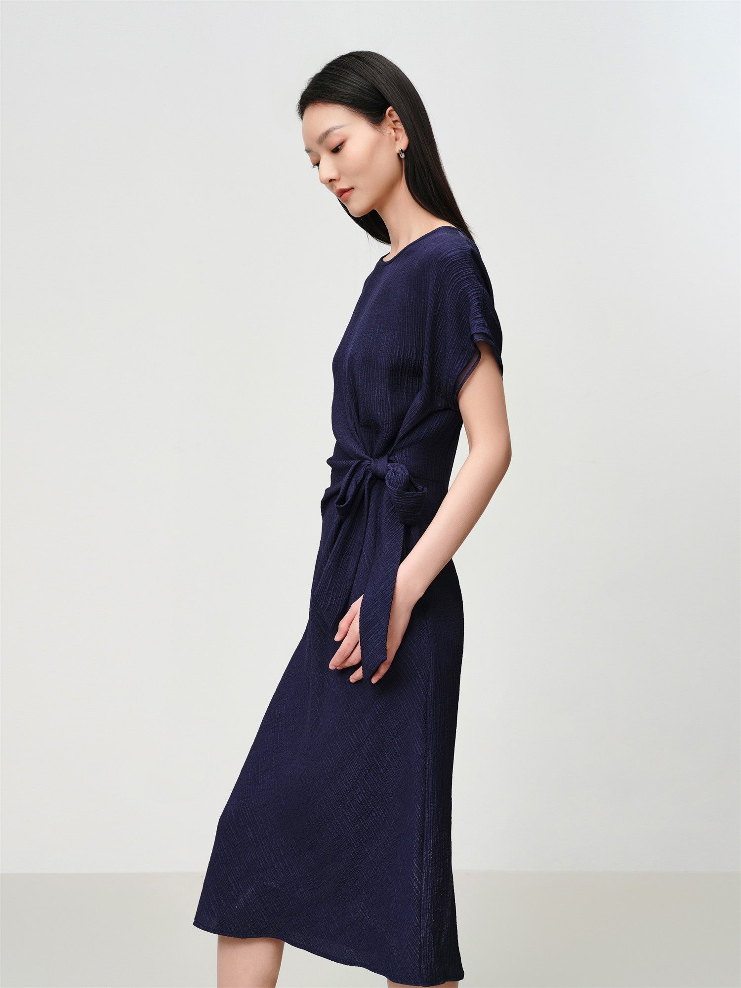 Silk Dress | Navy