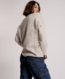 Distressed Fisherman Knit Sweater | Natural