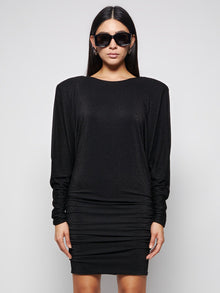 Alexandre Vauthier | Draped Lurex Mini Dress | Black