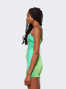 Women | AREA | Crystal Cup Mini Dress | Green