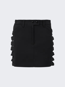 Women | Courrèges | Stretch Crepe V Cut Out Skirt | Black