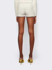 Women | Jacquemus | Le Short Neve Fluffy Bike Shorts | White