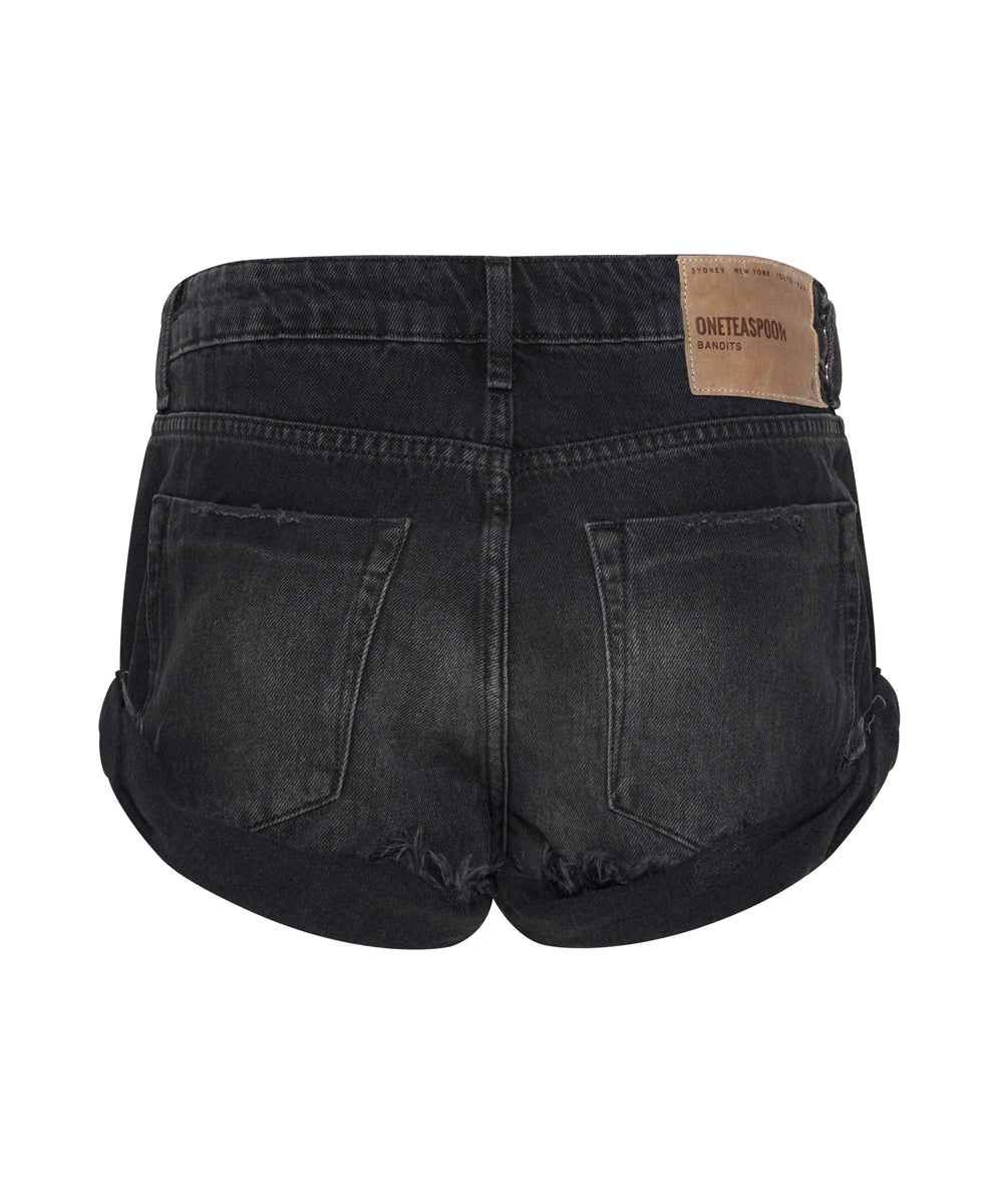 Bandits Low Waist Denim Shorts | Archived Worn Black