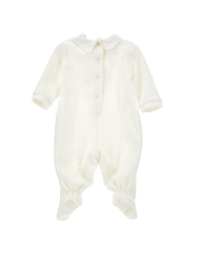 Boys | Chenille Playsuit With Collar | Cream