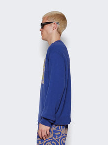 Men | The Elder Statesman | Complexity Theory Crewneck Sweatshirt | Blue Jay