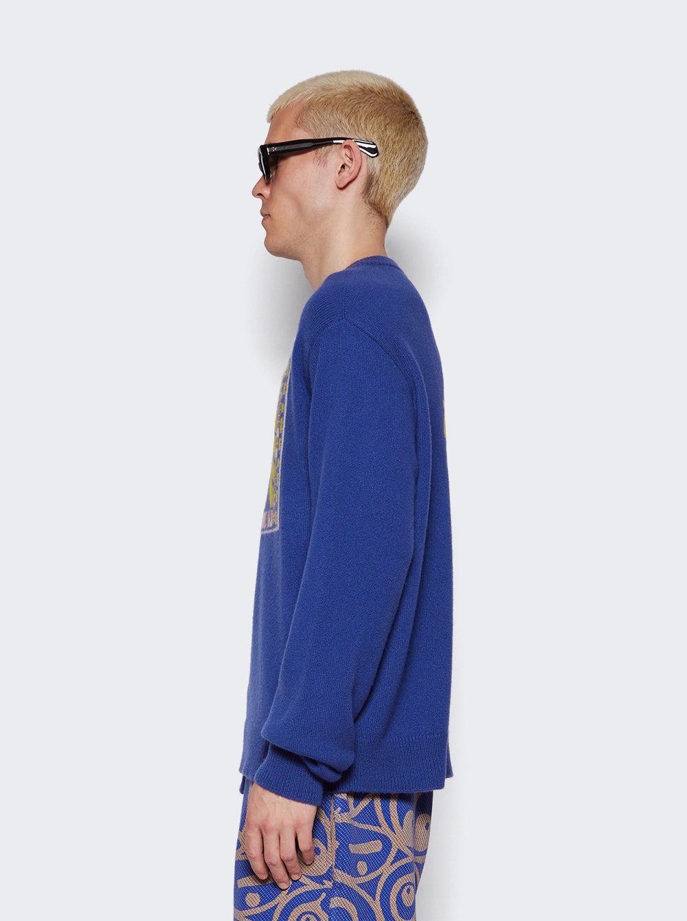 Men | The Elder Statesman | Complexity Theory Crewneck Sweatshirt | Blue Jay