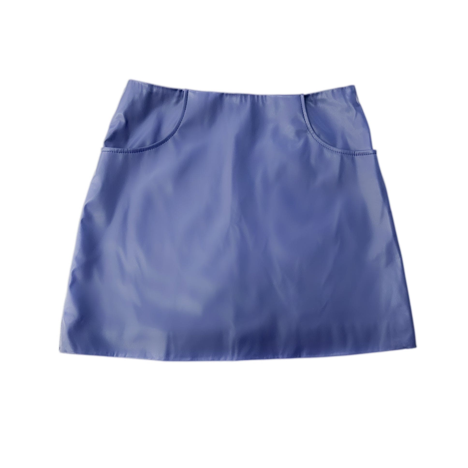 Navy Vegan Leather Skirt | Navy