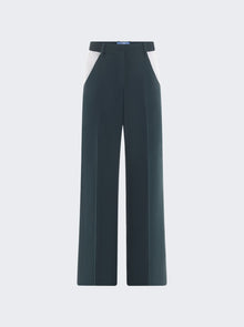 Women | Mugler | Cut Out Trousers | Dark Green