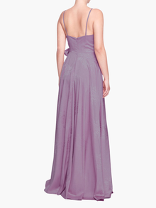 Matera Wrap Floral Gown | Lavender
