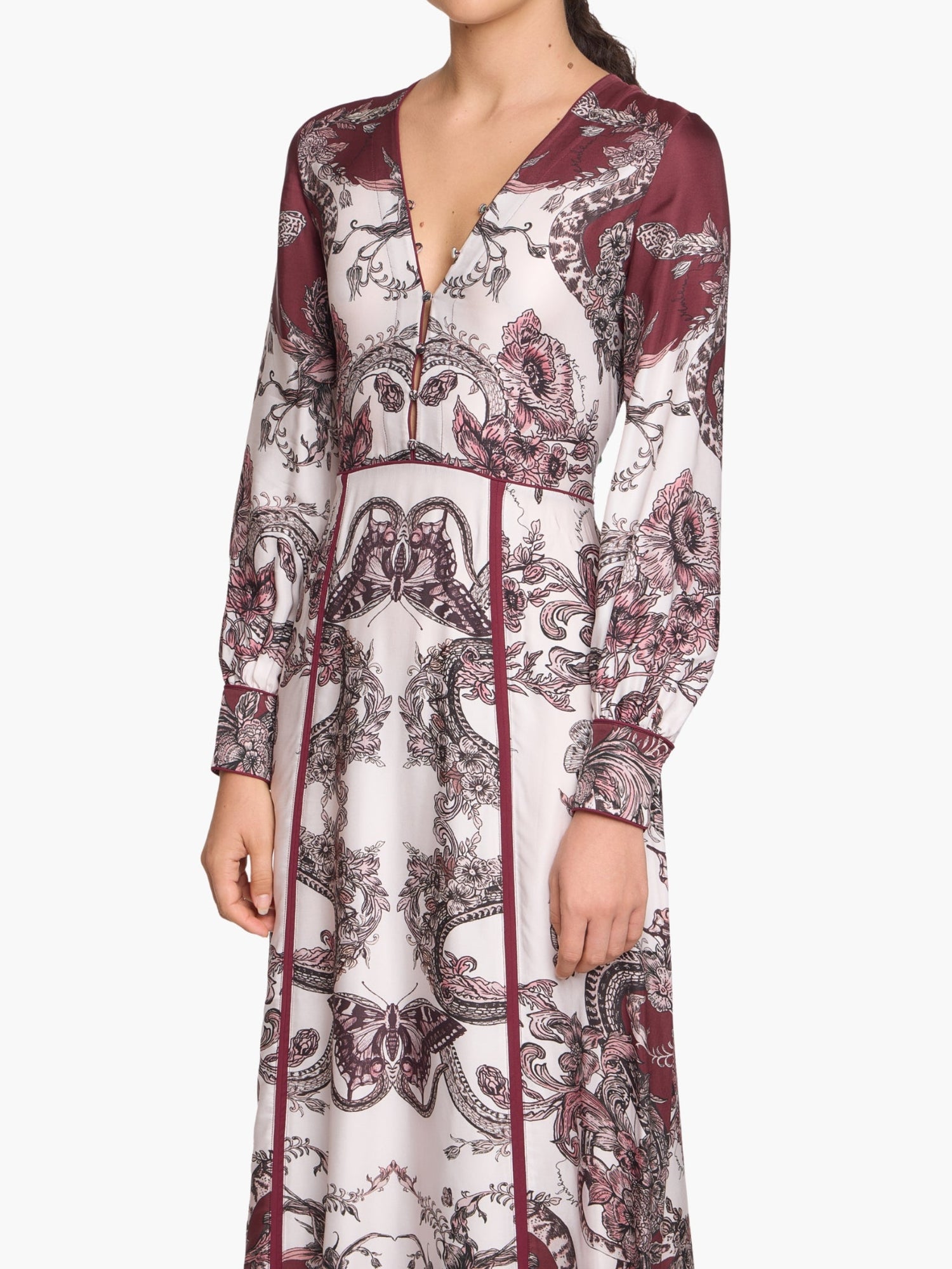 Garden of Eve Corded Twill Midi Dress | Blush Multi