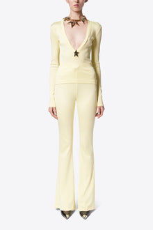 Star Stud Long Sleeve Top | Cream Yellow