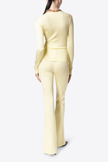Star Stud Long Sleeve Top | Cream Yellow
