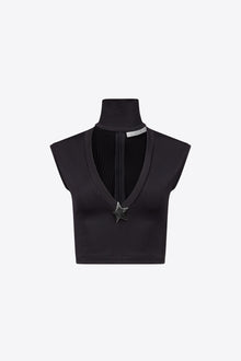 Star Stud Sleeveless Top | Black