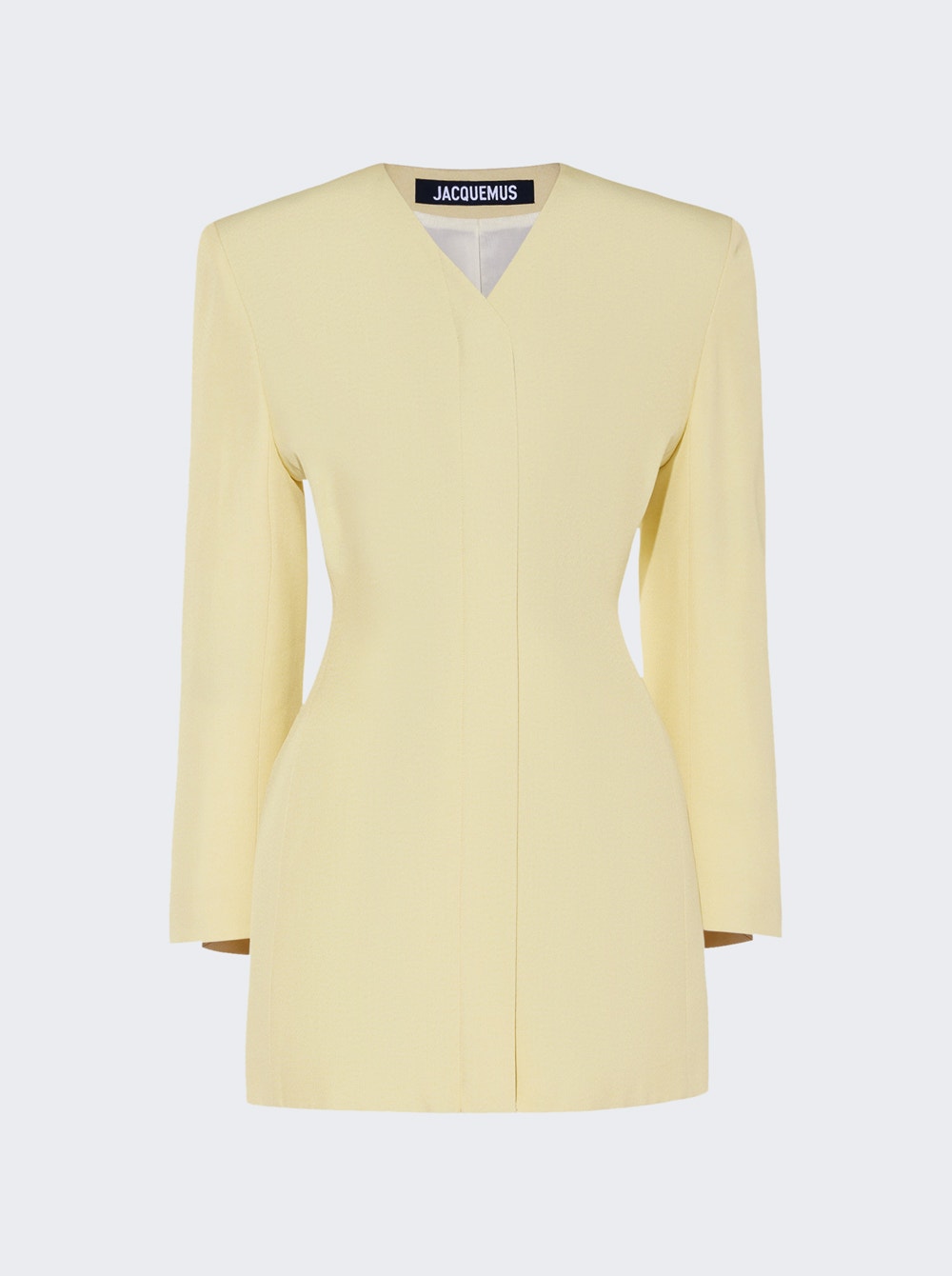Women | Jacquemus | La Robe Cubo Mini Dress | Pale Yellow