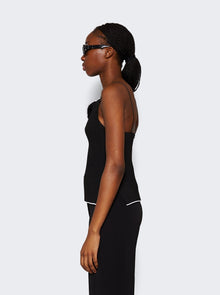 Women | Jacquemus | Le Haut Maille Plisse Top | Black