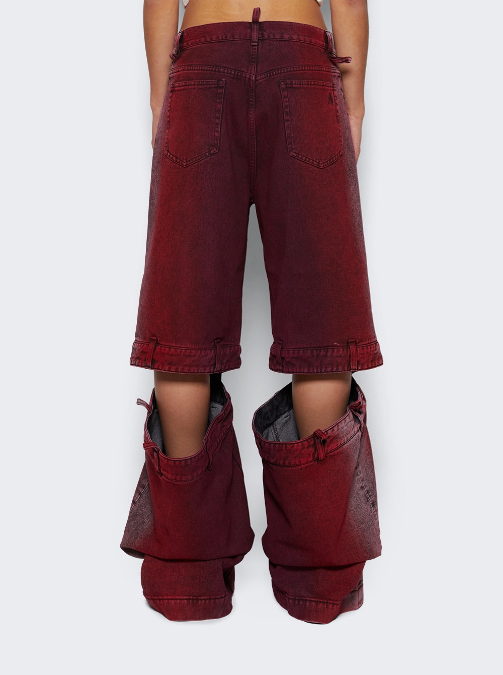 Women | The Attico | Cutout Mid Rise Jeans | Red & Purple