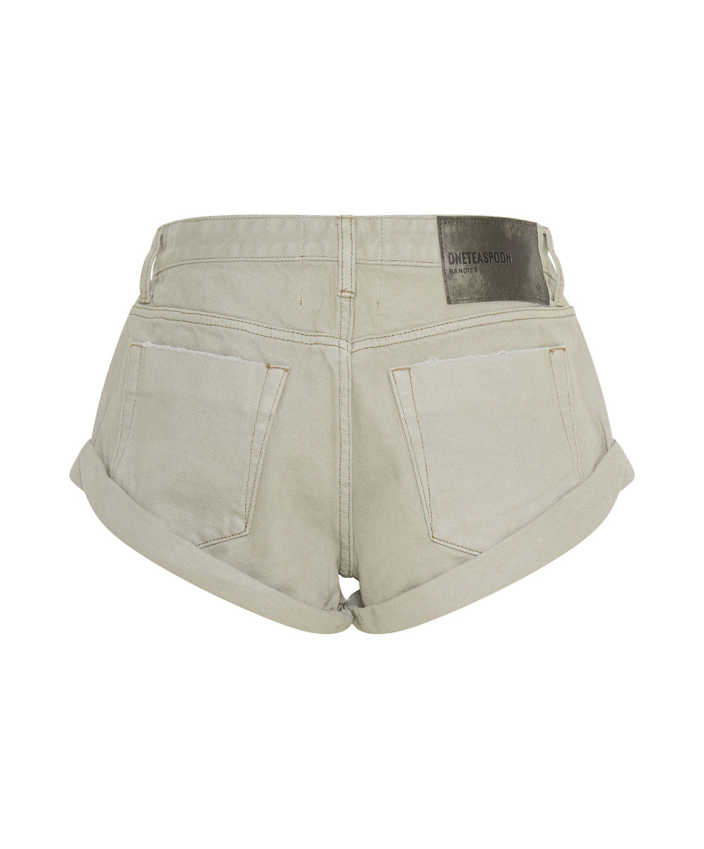 Bandits Low Waist Denim Shorts | Archived Faded Khaki