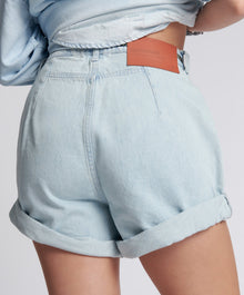 Streetwalkers High Waist 80S Fit Denim Shorts | Aztec Blue